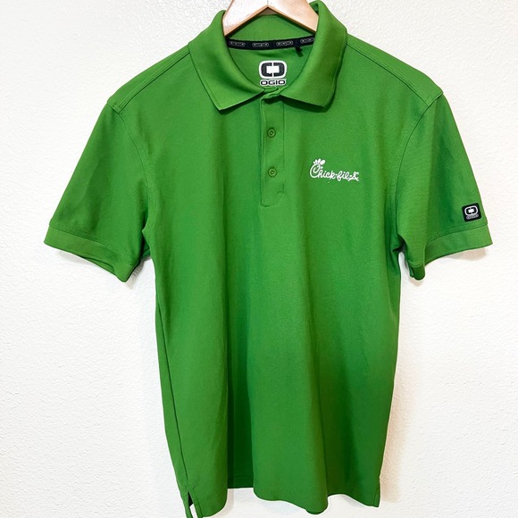OGIO Chick Fil A Golf Polo Shirt Green Short Sleeve Mens Performance Small - Picture 1 of 4
